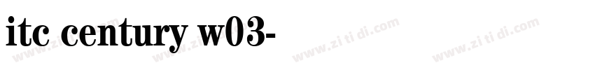 itc century w03字体转换